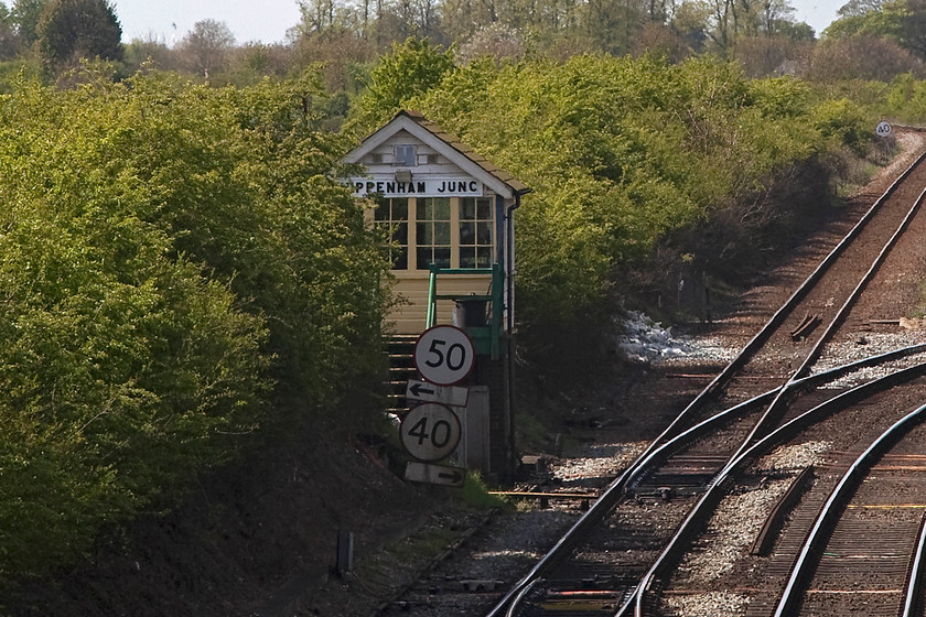 Chippenham Junction signal box (GE Non-standard, c.1921) 
 The signalman's view of the track work at Chippenham Junction could be a little compromised by rampant lineside vegetation? The Great Eastern non-standard designed box stands next to the junction with the Cambridge to Ipswich line and the Soham spur that leads to the Ely line. The The Ely line that passes through Soham is quite heavily used by freight services with couple of Ipswich to Peterborough passenger services every two hours. 
 Keywords: Chippenham Junction signal box