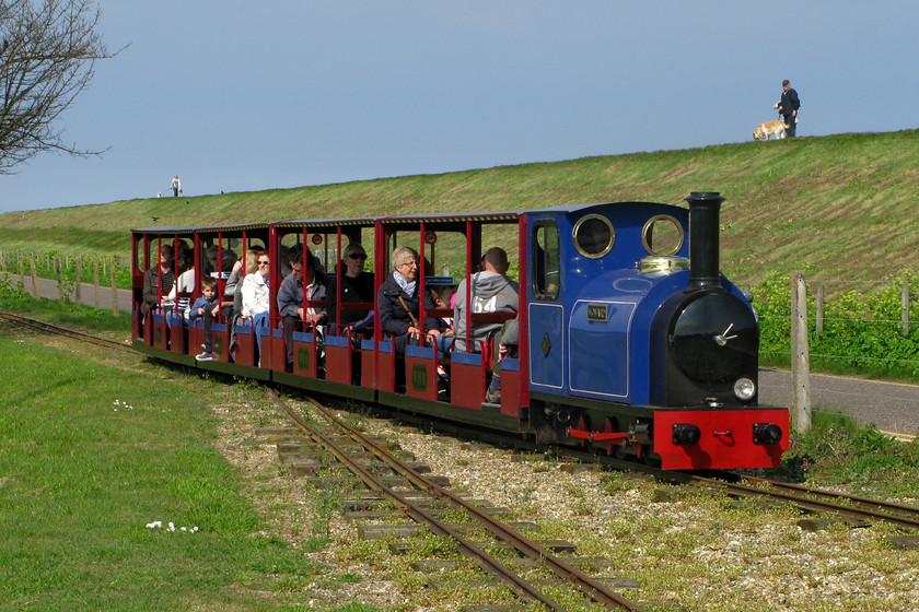 Howard, 14.30 Pinewoods-Wells-next-the Sea, Wells-next-the-Sea station 
 Introduced nine years ago and built new at that time, 'Howard' brings the 14.30 from Pinewood Hills into Wells station. 'Howard' is a diesel-powered 0-6-0 ten and a quarter inch gauge locomotive constructed by the esteemed manufacturer Alan Keef Ltd in Herefordshire. 
 Keywords: Howard 14.30 Pinewoods-Wells-next-the Sea Wells-next-the-Sea station