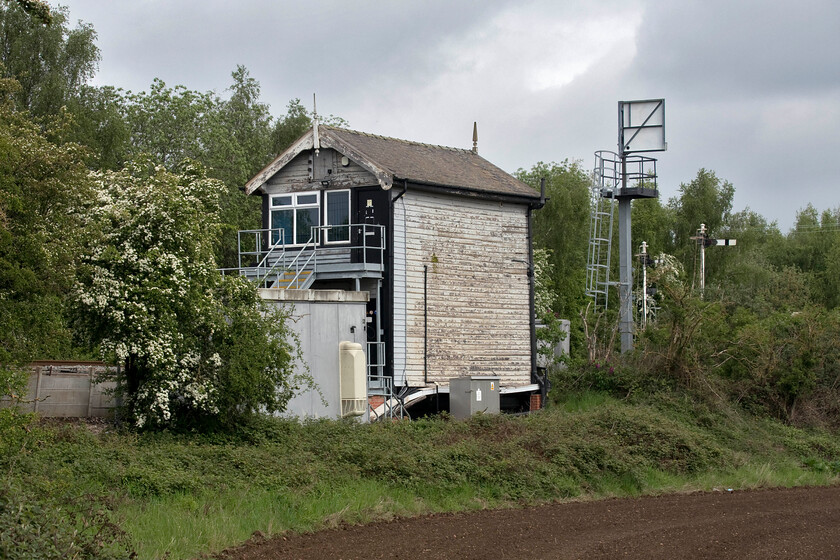 3. Maltby Colliery South signal box (GC, 1912) 
 The rear of Maltby Colliery South signal box is seen from the nearby road. Built by the Great Central in 1912 the box is a remarkable survivor given that the line it is located on sees very little traffic now that all coal operations have ceased. However, the tokenless block (TB) section could see an increase in traffic as there are new freight flows planned associated with the nearby Doncaster iport terminal. 
 Keywords: Maltby Colliery South signal box Great Central