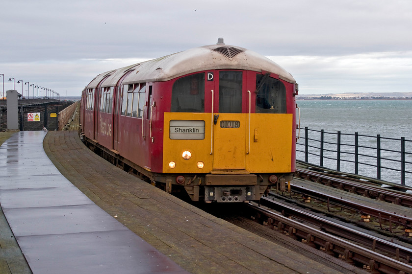 483008, SW 10.07 Ryde Pier Head-Shanklin (2D19), Ryde Esplanade station 
 Having enjoyed a hearty breakfast at a caf on Ryde's Union Street we returned to Esplanade station to catch an Island Line service to the end of the line at Shanklin. Here our train, being worked by 483008, arrives at the station coming off the pier with the 10.07 Ryde Pier Head to Shanklin service. 
 Keywords: 483008 10.07 Ryde Pier Head-Shanklin 2D19 Ryde Esplanade station Island Line SWT 1938 London Underground stock