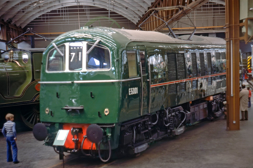 E5001, on-display, NRM York 
 A little out of focus but of interest is ex Southern electric E5001. This was built at Doncaster works in 1959 and was withdrawn in the autumn of 1977 having become 71001 under TOPS. This is the only picture that I have a class 71 either in-service or preserved. 
 Keywords: E5001 on-display, NRM York