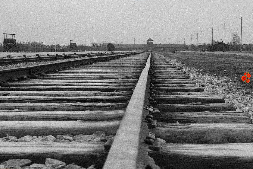 Auschwitz II-Birkenau 1 
 Using Photoshop to work on the previous photograph I present my image to remember the estimated eleven million people who were murdered during the Holocaust. This appalling time in history must never be forgotten and must never be repeated in any way whatsoever ever again. As my wife pointed out to me, this was not a long time ago in ancient history but only eighteen years before she and I were born. 
 Keywords: Auschwitz II-Birkenau 1 Death Camps