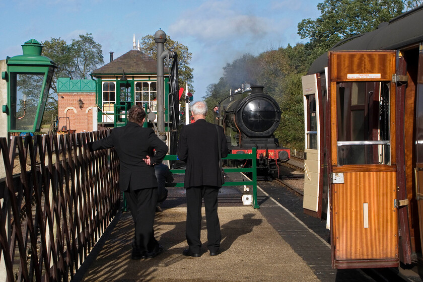 13. (T) 8572, running round for the 12.45 Holt-Sheringham, the 'North Norfolkman' dining train, Holt station