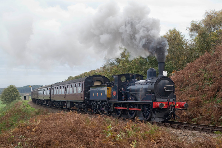 564, 10.45 Sheringham-Holt, Kelling Bank 
 The M&GN Joint Railway Society own this lovely 1912 Stratford built Y14 0-6-0 number 564 and it is based on the NNR seeing plenty of use throughout the season. Here, 564 thrashes up Kelling Bank leading the 10.45 Sheringham to Holt, the first steam hauled service of the day. 
 Keywords: 564 10.45 Sheringham-Holt Kelling Bank