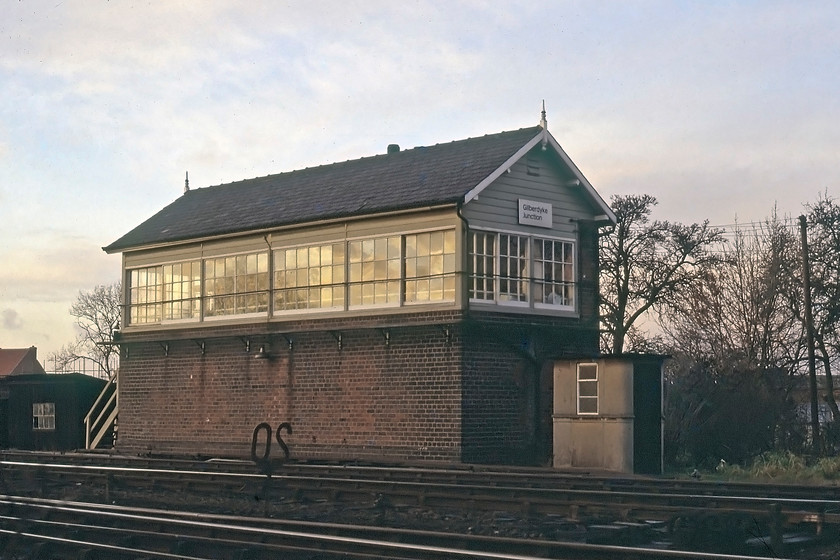 Gilberdyke Junction signal box (NE, 1903) 
 Another example of a somewhat plain but highly functional North Eastern Railway signal box. This one was located just west of the station named Gilberdyke Junction and dates from 1903. It controlled the busy junction at the convergence of the routes from Doncaster and Selby and, until 1987, was the start of a lengthy section of quadruple track, running east and dead straight, as far as Ferriby. Sadly, the box was closed in 2018 when control of the whole line was transferred to the York Signalling Centre with a huge swathe of mechanical signalling and a number of boxes wiped away. 
 Keywords: Gilberdyke Junction signal box NER North Eastern Railway