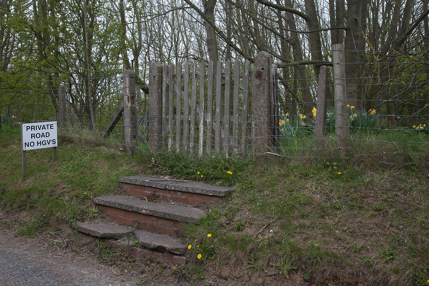 Former pedestrian entrance, Filey Holiday Camp station 
 The gated entrance to the former Filey Holiday Camp station. This was a minor entrance for passengers, the main entrance being via a tunnel under the A165 that is just to my right. This tunnel took the passengers straight into the holiday camp complex for their week of fun in the sun - 'Hi-de-Hi!' 
 Keywords: Former pedestrian entrance Filey Holiday Camp station