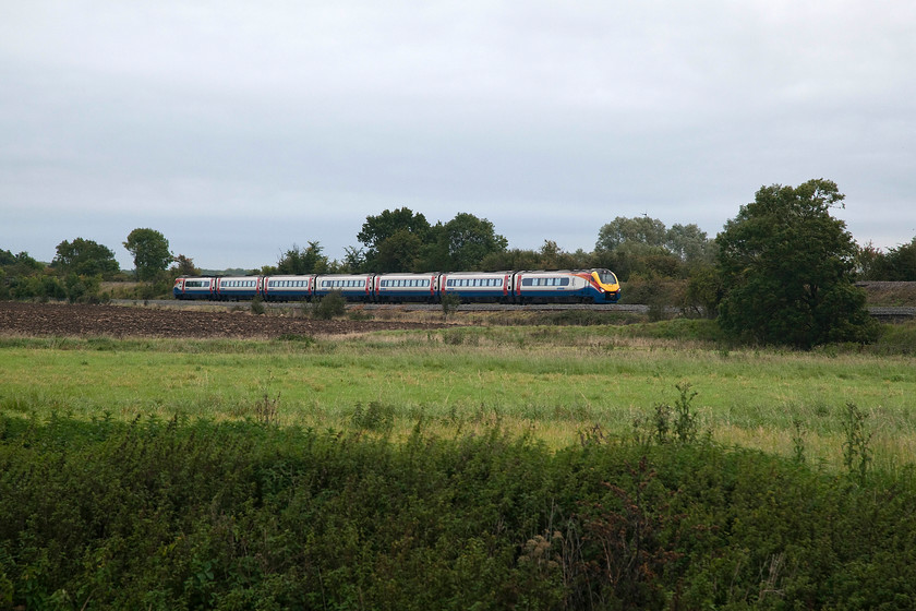 222003, EM 06.29 Sheffield-London St. Pancras (1C15, 3L), Radwell TL008569 
 Looking across the floodplain of the River Great Ouse near to the Bedfordshire village of Radwell, 222003 'Tornado' is seen working the 06.29 Sheffield to St. Pancras. It was avery grey and dismal day that was somewhat contrary to what the Met. Office had forecast! 
 Keywords: 222003 06.29 Sheffield-London St. Pancras 1C15 Radwell TL008569