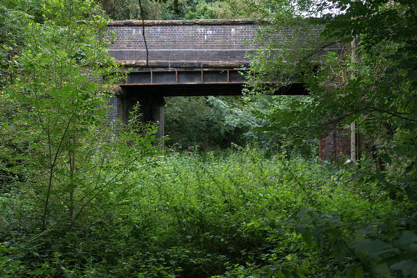 Manor Road bridge, site of Madeley Road station SJ776422 
 Under the sea of nettles and deep in the undergrowth is a railway track that is still connected to the WCML and technically open. This is all that remains of the western outpost of the North Staffordshire line that ended at Market Drayton. I am actually standing on the remains of the long-closed Madeley Road station that was closed by the LMS in 1931. The track deep in the undergrowth last carried coal trains to and from Silverdale colliery that shut in 1998. The section of track acting as a giant headshunt permitting access to the WCML a short distance away. 
 Keywords: Manor Road bridge site of Madeley Road station SJ776422