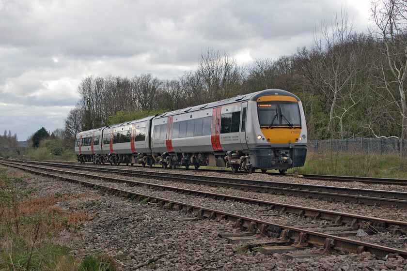 170205, AW 15.15 Maesteg-Cheltenham (2G64, 1L), Cloddy bridge 
 Transport for Wales' 170205 approaches Cheltenham and the end of its journey as the 15.15 from Maesteg. Sporting its new TfW livery is by way of a stark comparison to the last time that I photographed this unit then in its drab Greater Anglia livery, see... https://www.ontheupfast.com/p/21936chg/24556556804/x170205-2w17-elmswell-station 
 Keywords: 170205 15.15 Maesteg-Cheltenham 2G64 Cloddy bridge Transport for Wales TfW Rail Trafnidiaeth Cymru TrC Trenau