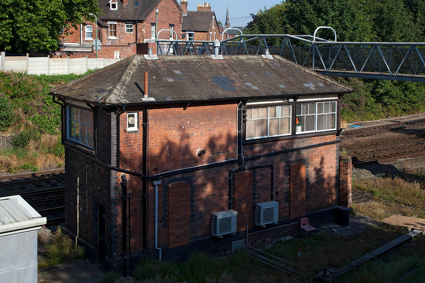 Sutton Bridge Junction signal box (GWR, 1913) 
 Situated in the southern part of Shrewsbury is Sutton Bridge Junction. This is the point where the Welshpool line diverges from the main line. There was also another line that diverged running directly behind the box in the foreground of this image. This line followed a delightful route to Ironbridge and Bridgnorth, the home of the present day Severn Valley Railway. 
 Keywords: Sutton Bridge Junction signal box