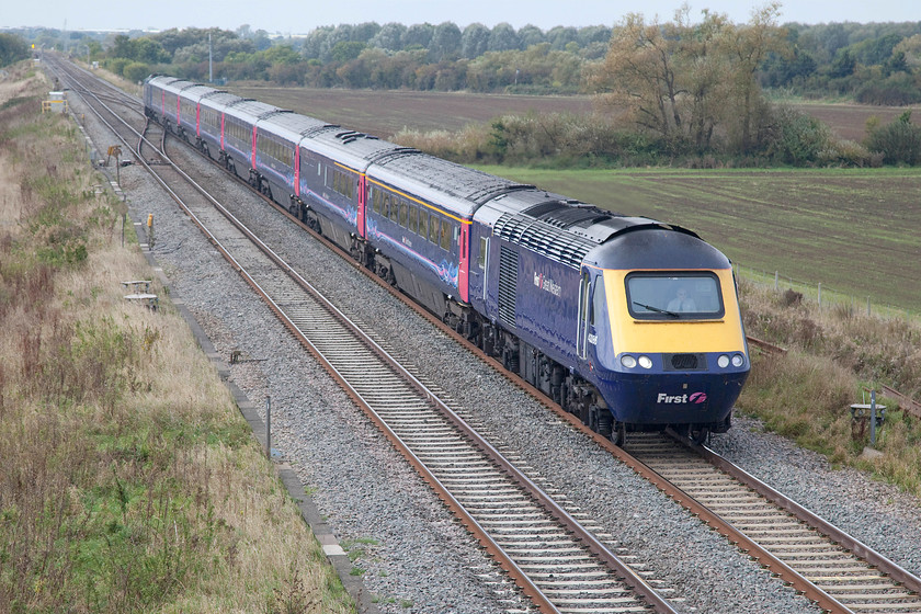 43186 & 43152, GW 07.41 Penzance-London Paddington (1A16), Bourton SU228874 
 43186 and 43152 get the 07.41 Penzance to Paddington up to full line speed after leaving Swindon some short distance behind it. This zoomed image really emphasises the clean and in-clutterd lines of this superbly well designed train, a design that still looks good some forty years after its introduction. 
 Keywords: 43186 43152 07.41 Penzance-London Paddington 1A16 Bourton SU228874