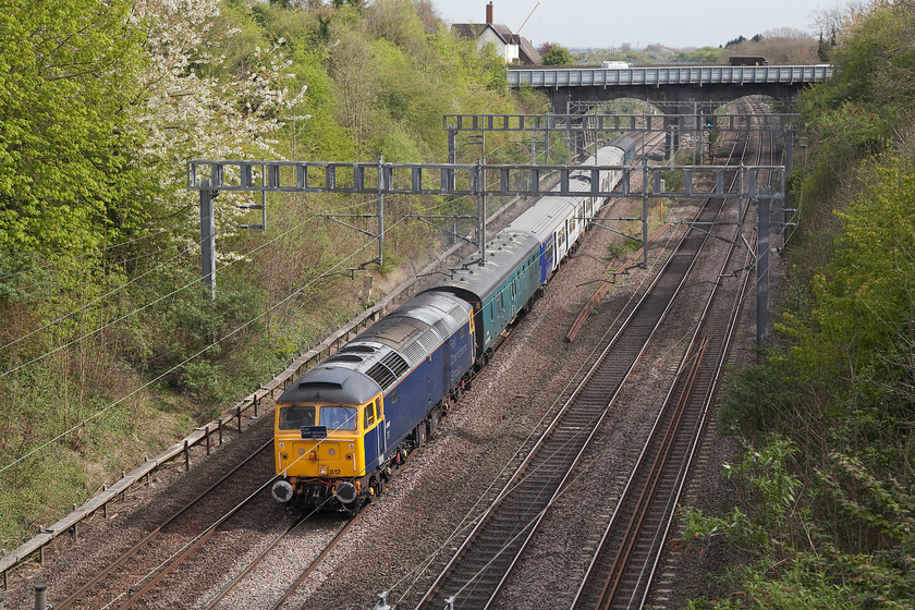 47812 & 319456, 15.12 Wolverton Works-Loughborough Brush (5M99), Hyde Road bridge 
 Having made the short journey from Leicester to Wolverton Works earlier in the day, 47812 leads 319456 and two barrier coaches through Roade near to Northampton. The class 319 had been overhauled at Wolverton Works and was being taken to Loughborough (Brush Works) running as 5M99 for further works before going to Northern Trains. 
 Keywords: 470812 319456 15.12 Wolverton Works-Loughborough Brush 5M99 Hyde Road bridge