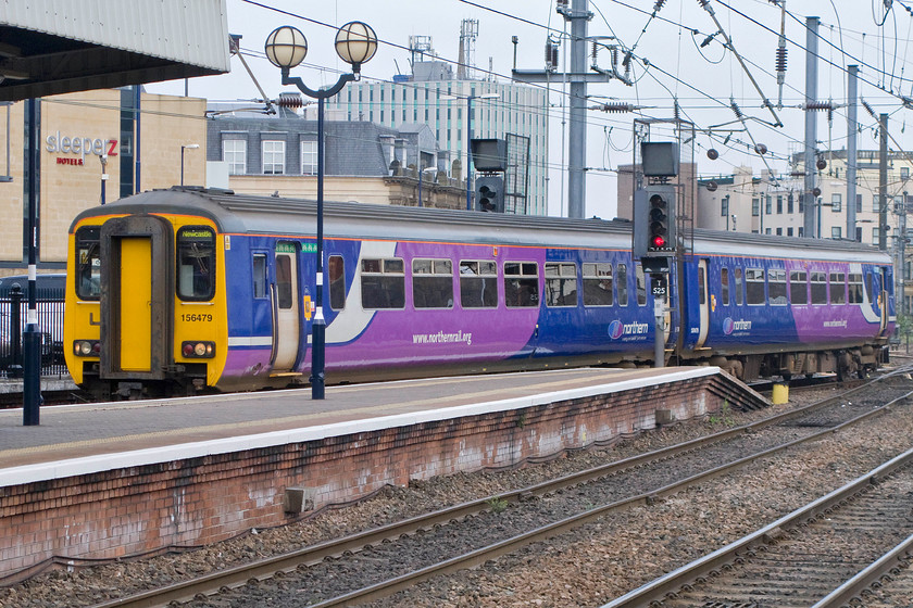 156479, NT 12.12 Glasgow Central-Newcastle (1E76), Newcastle station 
 156476 approaches journey's end with the Northern Train's 12.12 Glasgow Central to Newcastle working. Rather counter-intuitively, it is approaching from the east but having traversed the Tyne Valley into Newcastle, it then passed Gateshead to the south of the city to take Greensfield Junction and cross the High Level Bridge into the station. 
 Keywords: 156479 12.12 Glasgow Central-Newcastle 1E76 Newcastle stationNorthern Trains