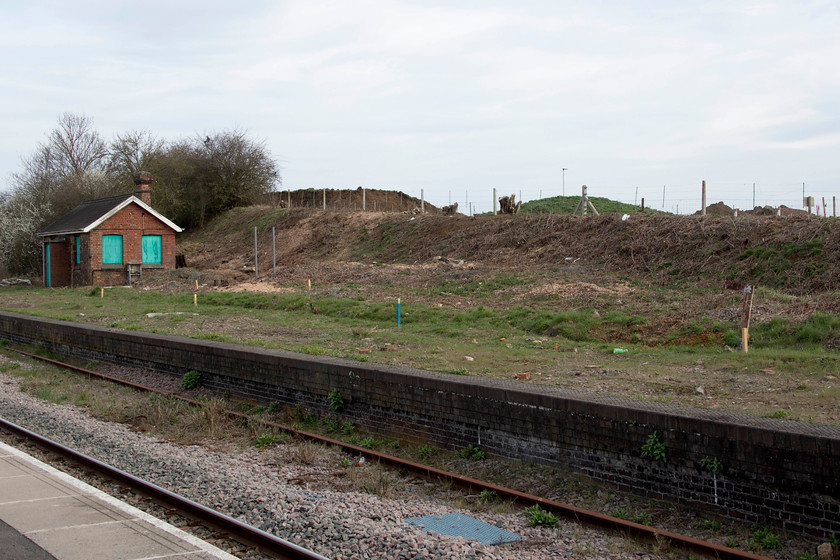 Former platform five, Wellingborough station 
 A huge amount of clearance of Wellingborough's old platform five has taken place. This is in preparation for the up relief line to be re-laid through the station and for the platform to be brought back into use again. Note the old station building that still retains its teal paintwork as per the Midland Mainline franchise (1996-2007). 
 Keywords: Former platform five Wellingborough station