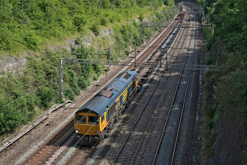 7. 66710 , 12.18 London Gateway-Hams Hall (4M47, 21L), Roade cutting