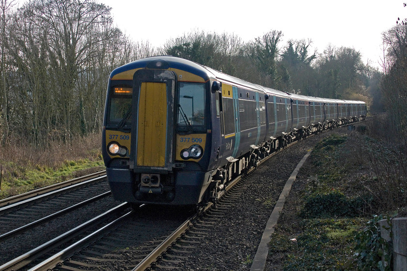 375509 & 375516, SE 13.05 Canterbury West-London Charing Cross (2A42, 4E), Eynsford station 
 375509 and 375516 pass Eynsford station forming the 13.05 Canterbury to Charing Cross. In common with many stations that we found on our trip, Eynsford was well maintained and ordered. There was plenty of information and, for a Sunday afternoon, there were plenty of trains and customers. 
 Keywords: 375509 375516 13.05 Canterbury West-London Charing Cross 2A42 Eynsford station