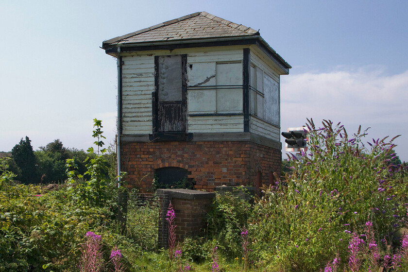 Fosseway Crossing signal box (LNW, 1875) SK100079 
 One of the main purposes of my trip to the Lichfield area was to get a photograph or two of Fosseway signal box. The box is located on the former North Staffordshire line that once linked Lichfield with Birmingham, a line that appears to be gathering momentum aimed towards its reinstatement. The LNWR Type 3 signal box was constructed in 1875. I do not want to enter into the debate as to the correct spelling of the box's name so I am going with the local farm's spelling of Fosseway with the middle 'e'. 
 Keywords: Fosseway Crossing signal box LNW 1875 SK100079 London North Western Railway