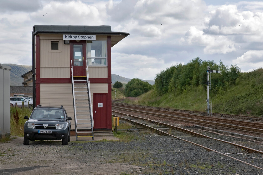 Kirkby Stephen signal box (BR, 1974) 
 Kirkby Stephen signal box is a Type 15 London Midland signal box that was commissioned on 29.10.74 replacing an 1894 Type 2a Midland box located slightly south of this box opposite the down-home signal post. Previously named Kirkby Stephen West the present-day box, according to the SRS database, was moved from Kendal in part or as a whole but there is some debate on this. 
 Keywords: Kirkby Stephen signal box 1974