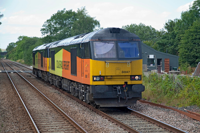 60047 & 60076, 11.03 Carlisle North Yard-Doncaster Royal Mail, Gargrave station 
 Andy and me had seen this duo earlier at Hellifield station. As it had a long stop-over there we were able to drive the relatively short distance to Gargrave to see 60047 and 60076 'Dunbar' again. They were running as the 11.03 Carlisle North Yard to Doncaster light engine. 
 Keywords: 60047 60076 11.03 Carlisle North Yard-Doncaster Royal Mail Gargrave station