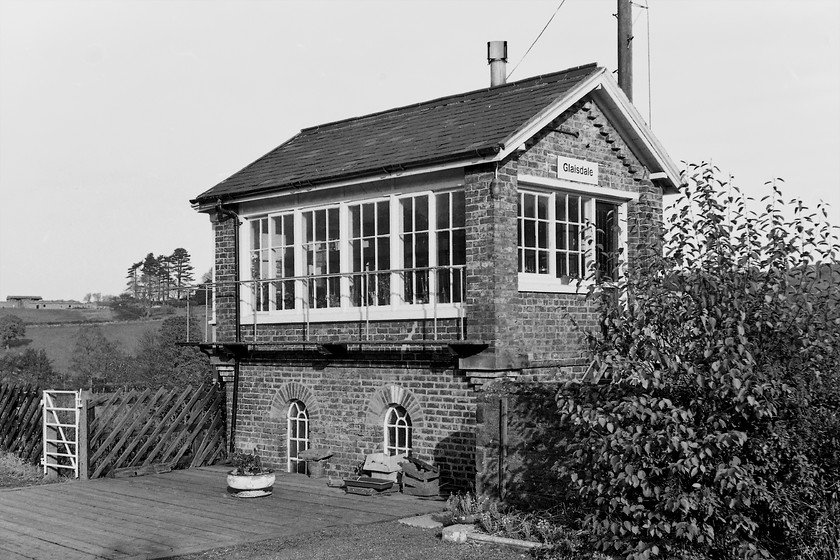 Glaisdale signal box (NER, 1902) 
 Some of the North Eastern Railway's design of signal boxes was more restrained than those constructed by other railway companies. Glaisadle is a perfect example of the simple but robust design being built of rough brick with a simple slate pitched roof. A particularly attractive feature of this one, opened in 1902, is the brick arched windows to the locking room. Whilst the box has closed it is still standing but looking a little sorry for itself and begging out for future use, see..... https://www.ontheupfast.com/p/21936chg/26273783004/glaisdale-signal-box 
 Keywords: Glaisdale Signal Box NER North Eastern Railway