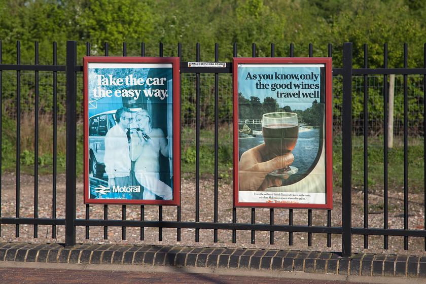 BR heritage posters, Millbrook station 
 The 'Friends of Millbrook Station' are doing a smashing job of looking after their station. It was clean, well maintained with some nice flower displays. Also there were these period heritage posters on display from BR days. Note, the series 1 Range Rover featuring on the Motorail poster. 
 Keywords: Millbrook station