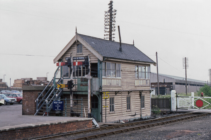 New Holland Town signal box (RSCo, 188X) 
 I must have been rather excited about New Holland Town signal box as I took a number of photographs of it some from similar angles during this visit a week before its closure. However, when the subject is such a fine example of a Railway Signalling Company (RSCo) box built for the Great Central Railway I am glad that I did! I suspect that it will have dated from around 1885, the same date that the nearby and identical Barrow Road box was opened. The cars in the car park behind the box date the photograph well with a Toyota Crown and an instantly recognisable Volvo 240 estate. 
 Keywords: New Holland Town signal box RSCo Railway Signalling Company