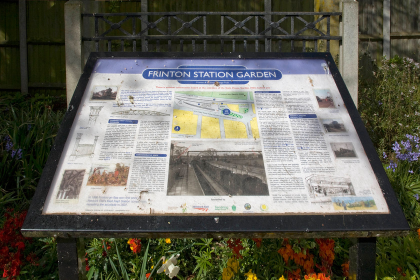 Information board, Frinton-on-Sea station car park 
 The residents of Frinton-on-Sea seem to be fiercely supportive and proud of their station As well as well-manicured flower beds along the entrance road there is this interesting and informative information board all maintained by the very active (it would seem) Frinton & Walton Heritage Trust. 
 Keywords: Information board Frinton-on-Sea station car park Sunshine Coast Line