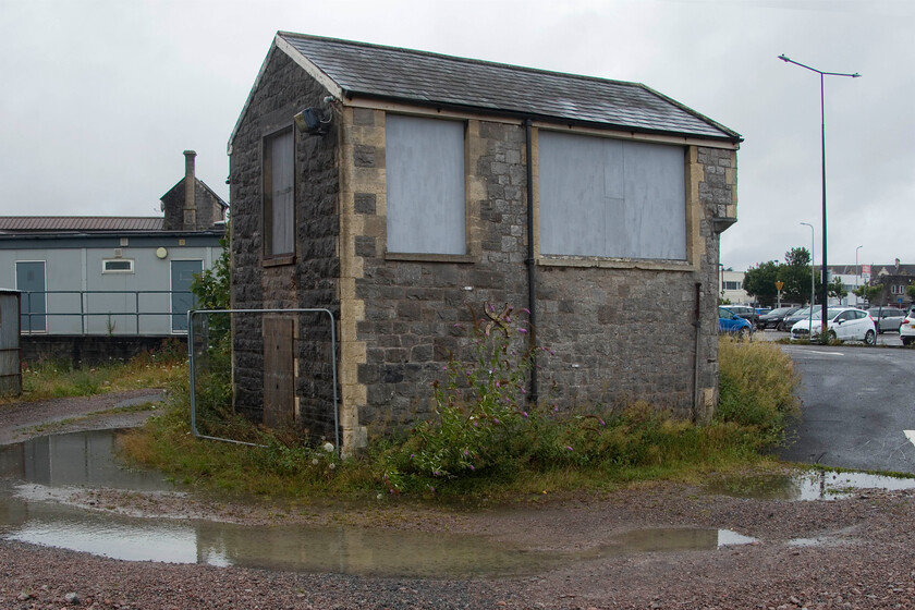 Former Weston-super-Mare signal box (B&E, 1866) 
 Despite having not signalled any trains for many, many years, the former Weston-super-Mare box still looks remarkably intact and in good condition. This is undoubtedly due to it being Grade II due listed by Historic England by dint of it being considered to be the oldest surviving signal box on the network. Built in 1866 by the Bristol and Exeter Railway the structure is built in their classic style from coursed-squared limestone with Bath stone dressings and a Welsh slate roof. When I last visited the box the public could still access it as it was in a car park but now it is fenced off being inside a Network Rail compound. 
 Keywords: Former Weston-super-Mare signal box B&E Bristol and Exeter Railway