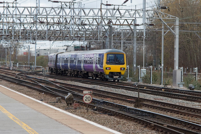 323235, NT 12.34 Crewe-Manchester Piccadilly (2A87), Crewe station 
 323235 leaves Crewe station taking the North Junction as it heads off with the 12.34 to Manchester Piccadilly. There is talk of these units being replaced on this route as a cascade takes place from Thameslink. 
 Keywords: 323235 12.34 Crewe-Manchester Piccadilly 2A87 Crewe station