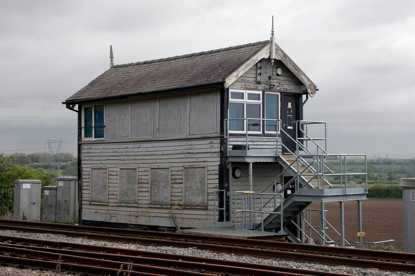 Maltby Colliery South signal box (GC, 1912) 
 Looking largely intact but very dilapidated Maltby Colliery South signal box still operates a suite of mechanical signals at an approximate midway point on a rather winding section of line between Shireoaks and Kirk Sandall. As its name would suggest, this former Great Central box, dating from 1912, once controlled access to the adjacent colliery that was closed by Hargreaves Services plc during April 2013. As the line is a useful diversionary route for freight it has survived following the cessation of coal traffic but trains traversing the line are few, for example on the day of our visit three trains were timetabled to run but none actually did meaning that the signalman had a very quiet day on his hands. 
 Keywords: Maltby Colliery South signal box GC Great Central