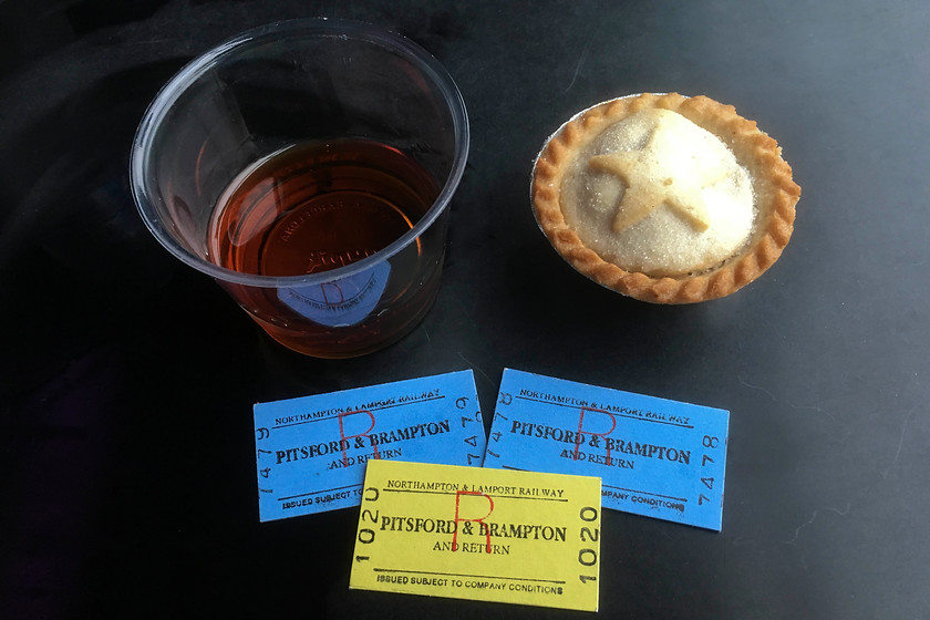 Sherry, mince pie & tickets 
 The team at the Northampton and Lamport Railway put on a good show at Christmas and New Year. On New Year's Day, customers are served a glass of sherry and a mince pie to welcome in the year. My wife, son and I always like to support their work.