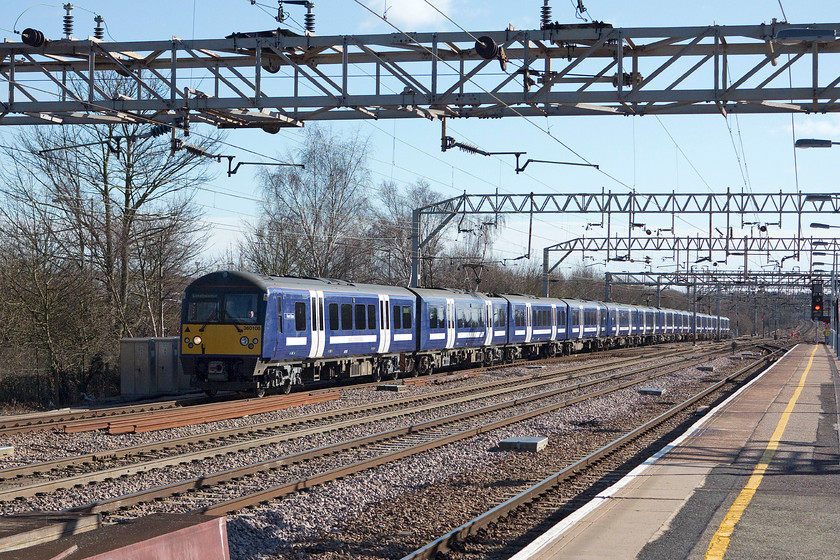 360106, 10.00 Colchester Town-Colchester (2F25), Colchester station 
 The class 360s are members of the Desrio family of units. I find them a very odd looking unit with very utilitarian front ends! This 'super' train appears to be composed of three units running together I have down as the local 10.00 Colchester Town to Colchester. This would appear to be wrong given the length of the train and that its entering the west side of Colchester station; local knowledge anyone? 
 Keywords: 360106 10.00 Colchester Town-Colchester 2F25 Colchester station