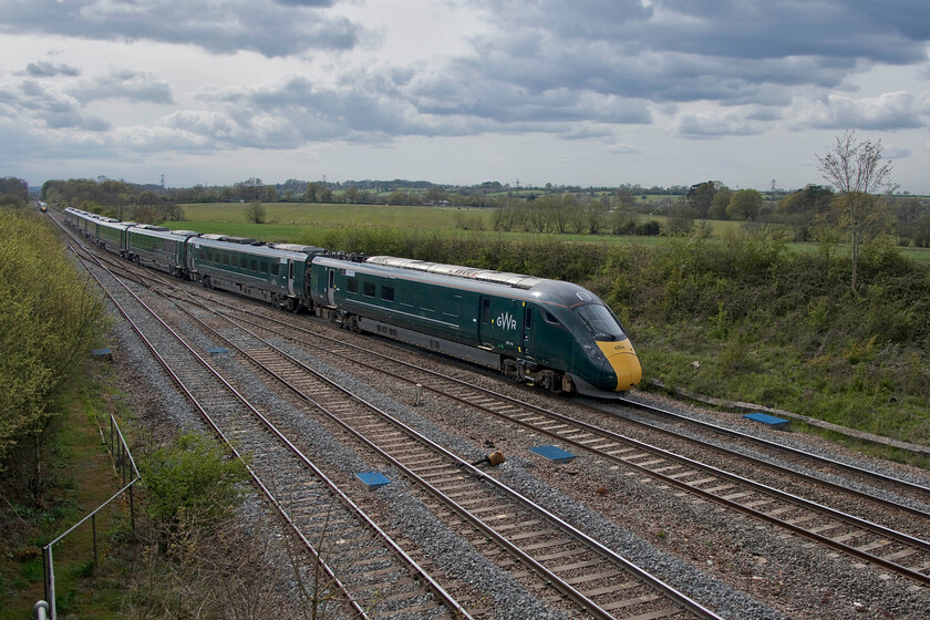 802114, GW 14.12 Paignton London Paddington (1A87, 9L), Fairwood Junction 
 Now running at a much-reduced speed (or so it appeared) 802114 crosses Fairwood Junction near Westbury with the 1A87 14.12 Paignton to Paddington service. I deliberately took this photograph at a slightly wider angle than I would normally have chosen in an attempt to replicate an image captured forty-three years ago, see.... https://www.ontheupfast.com/p/21936chg/25468143604/x47463-not-47460-13-20-weymouth-bristol 
 Keywords: 802114 14.12 Paignton London Paddington 1A87 Fairwood Junction GWR Great Western Railway IET