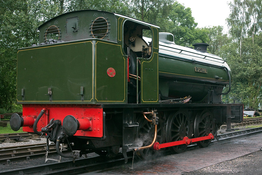 3883, stabled, Rowsley yard 
 Whilst Peak Rail is ostensibly a home for diesels, there are steam locomotives too. Here, Hunslet built Austerity 0-6-0 3883 'Lord Phil' is in steam in Rowsley's yard. This little loco. was re-built by Hunslet in 1963 as an experiment to convert it to gas combustion with trials taking place at Kingham. 
 Keywords: 3883 Rowsley yard