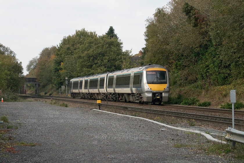 168111, CH 13.12 Birmingham Snow Hill-London Marylebone (1H47, RT), Bentley Heath level crossing 
 Chiltern's 168111 is about to cross Bentley Heath level crossing north of Dorridge. The three-car unit is working the 13.12 Birmingham Snow Hill to London Marylebone service. Until 2008, there was a grand type 28b Great Western signal box that was installed when the route was quadrupled in 1932. It was located on the other side of the tracks just over my right shoulder as I take this photograph. 
 Keywords: 168111 13.12 Birmingham Snow Hill-London Marylebone 1H47 Bentley Heath level crossing