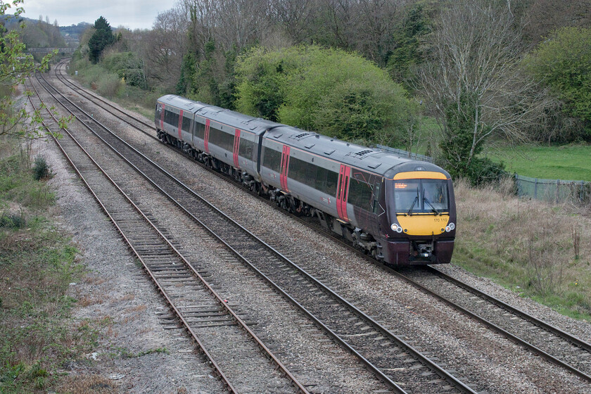 170110, XC 15.45 Cardiff C-Nottingham (1M73, 1L), Coddy bridge 
 170110 approaches Cheltenham at Cloddy bridge working the 15.45 Cardiff Central to Nottingham service. This is one of my least photographed Class 170s with just one other image to date back in the autumn of 2019, see..... https://www.ontheupfast.com/p/21936chg/27787350004/x170110-13-45-cardiff-central-nottingham 
 Keywords: 170110 15.45 Cardiff C-Nottingham 1M73 Coddy bridge CrossCountry