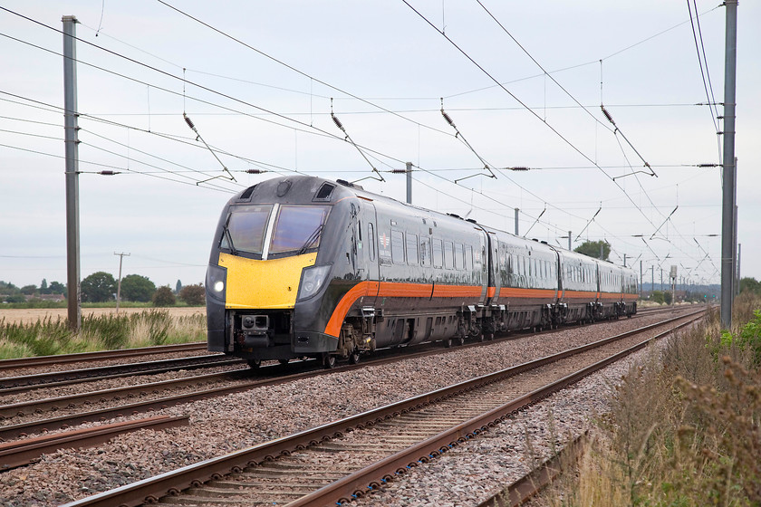 180114, GC 06.45 Sunderland-London Kings Cross (1A60, 3L), Langford TL192404 
 180114 'Kirkgate Calling' races south with the 06.45 Sunderland to London King's Cross. The train is passing a foot crossing near the village of Langford which is on a particularly long straight section of track. 
 Keywords: 180114 1A60 Langford TL192404