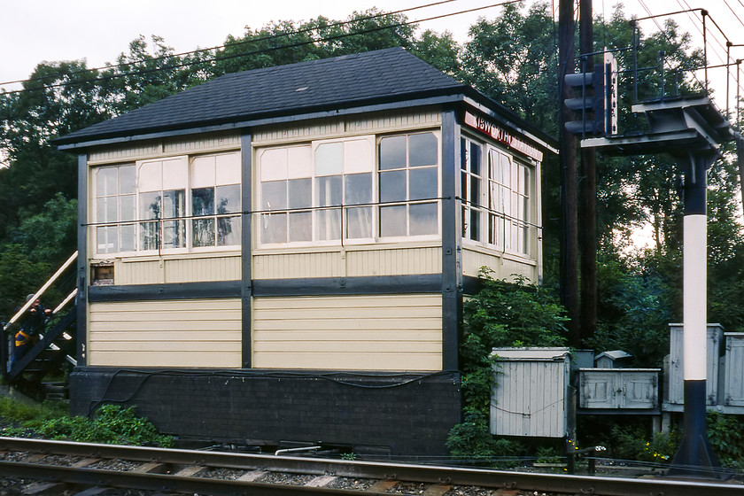 Kibworth Station signal box (Midland, 1926) 
 Kibworth Station signal box was built in 1927 by the LMS utilising the pre-grouping Midland Type 4d design. The box stood at the western end of the station off the platform ramp and replaced a much earlier 1889 structure. The box did not remain in the same state over the coming seven years before its closure as it suffered fire damage early in 1984. It was temporarily closed with the previously closed East Langton box being brought back into use. It was subsequently repaired with the hipped roof replaced by a flat version and the enamel nameplate moved from the end of the box to the front. It finally closed on 29.06.86 when all the boxes between Leicester and Market Harborough passed their control over to Leicester PSB located just north of the depot on the eastern side of the lines. Interestingly, the fabled 'Leicester Gap' was one of the very last sections of the MML to be resignalled but the first to be modernised with the PSB closing in 2008 with control moving to the East Midlands Regional Signalling Centre at Derby. 
 Keywords: Kibworth Station signal box