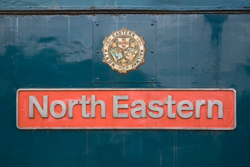 Nameplate, 47401, 09.24 Wansford-Peterborough Nene Valley (1E44), Wansford station 
 The nameplate of 47401 whilst it waits to leave Wansford with the 09.24 gala service to Peterborough Nene Valley. 47401 is, of course, the pioneer member of the once-extensive class number as D1500. It entered service on 28.09.62 allocated, along with eighteen other Type 4s to the Eastern Region. It is now owned and operated by the 47401 PROJECT and is a welcome visitor for the autumn gala. 
 Keywords: Nameplate 47401 09.24 Wansford-Peterborough Nene Valley 1E44 Wansford station North Eastern