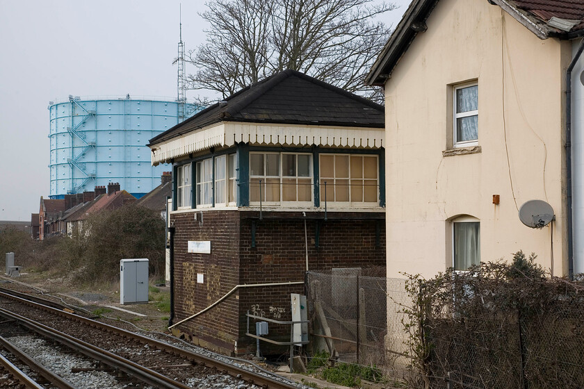 Littlehampton signal box (LBSE, 1886) 
 Both Bognor Regis and here at Littlehampton were due to have been re-signalled back in 2008 but the scheme was abandoned under a spending review so mechanical signalling remains in full operation. Littlehampton box is a charming 1886 London Brighton & South Coast Railway Type 2 design structure that is largely original despite the locking room windows having been bricked up. It's rarity is compounded due to it having surviving timber valancing above the windows a very rare feature of a London Brighton & South Coast railway Type 2 signal box being a feature usually reserved for their stations. 
 Keywords: Littlehampton signal box LBSE 1886