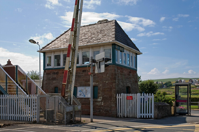 St. Bees signal box (Furness, 1891) 
 I first visited St. Bees back in 1985 when undertaking a survey of the Cumbrian Coast route from north to south. The box is a charming design and is in a delightful location. It's a Furness Railway Type 3 box dating from 1891 and is Grade 2 listed by Historic England so its future is secure when eventual closure comes as the line is modernised. The Historic England's citation is quite impressive and can be found at.... https://historicengland.org.uk/listing/the-list/list-entry/1412068?section=official-list-entry 
 Keywords: St. Bees signal box Furness Railway