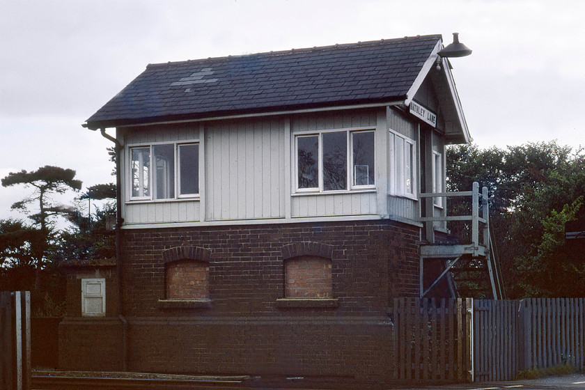 Bathley Lane signal box (GN, 1930) SK791588 
 The Great Northern 1920 box at Bathley Lane looks to be in reasonable condition despite it being demoted to the status of a crossing box. It still retains its wooden nameboard, something it still had in place when I visited on a wet day in 2010 with very few other changes in evidence. 
 Keywords: Bathley Lane signal box 1930 SK791588