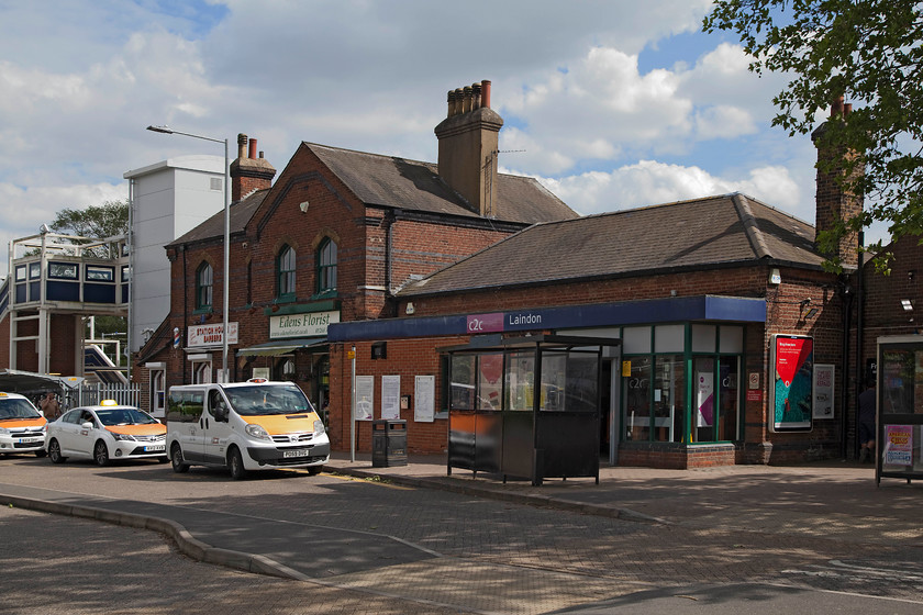 Frontage, Laindon station 
 Laindon station frontage in Essex. It is a three platform station with trains running to and from Fenchurch Street in London. It opened in 1888 and it most famous resident was the daughter of a former station master, the actress Joan Sims. 
 Keywords: Laindon station