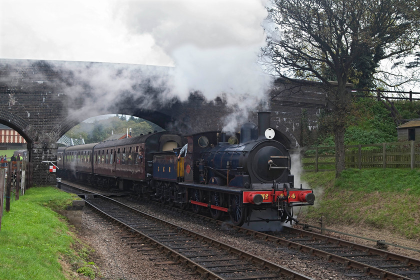 564, 12.10 Sheringham-Holt, Weybourne station 
 Y12 0-6-0 564 makes a racket as it leads the 12.10 Sheringham to Holt out of Weybourne station. The picture is taken from a picnic area to the side of Weybourne's fabulously preserved station and is a smashing spot to view trains from. 
 Keywords: 564 12.10 Sheringham-Holt Weybourne station