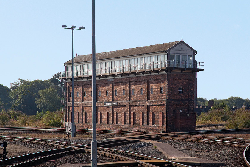 Shrewsbury Severn Bridge Junction signal box (LNWR, 1903) 
 The absolutely magnificent Shrewsbury Severn Bridge Junction signal box sits just south of Shrewsbury station. It was constructed by the LNWR in 1903 and controls the busy network of tracks in the vicinity. It is the largest operational signal box, not only in the UK but Europe only beaten around the world by Spencer Street No1 in Melbourne, Australia! It is interesting mixture of GW and LNWR equipment that has grown haphazardly over the years. 
 Keywords: Shrewsbury Severn Bridge Junction signal box