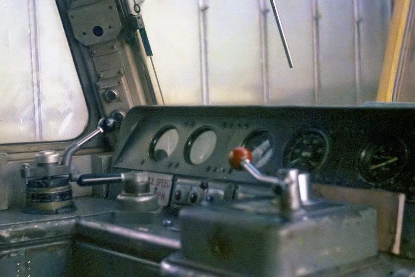 Driver s desk, class 47, Westbury MPD 
 The opportunity to cab a class 47 was taken at Westbury Depot as it was a quiet Sunday morning. The layout of the driver's desk is clear in this image. Unfortunately, I do not have the actual number of this particular engine.