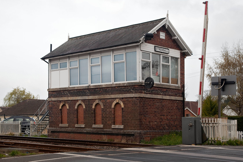 Stensall signal box (NE, 1901) 
 The North Eastern Strensall signal box dates from 1901. Whilst an impressive structure it has been spoilt somewhat by modernisation such as UPVC replacement windows. However, it still retains its slate roof and finials. This is the final box on the line from Scarborough before York. 
 Keywords: Stensall signal box NE, 1901