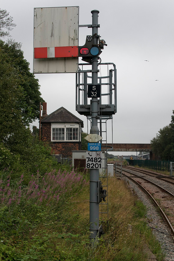 Shildon signal box (NE, 1887) & up starter 
 Shildon signal box is a grade II listed example of a variant of the NER's type 2c box. It is remarkably original condition have been in receipt of significant work in 1928 and 1984, It retains its as-built glazing and wooden steps and I suspect then when closure beckons it will be preserved. 
 Keywords: Shildon signal box