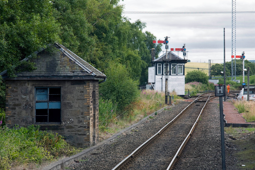 Keith Junction signal box (GNS, 1905) 
 Formally known as Keith Junction signal box, now named Keith, is a GNSR Type 3b box opened in 1905 and fitted with a 40 lever frame. It used to control an extensive yard as well as the junction with the Dufftown line that offered an alternative (to the Highland Railway) and somewhat winding route to Elgin and also a useful direct route to Aviemore. There are still a small number of sidings remaining including a turnback through the former platform one that sees occasional use. 
 Keywords: Keith Junction signal box