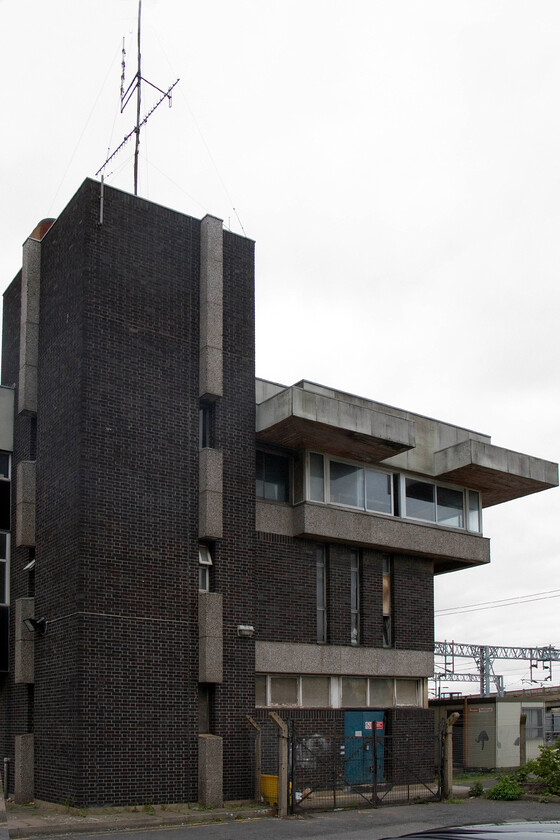 Bletchley PSB (BR, 1965) 
 Typical of its time is the brutalist Bletchley power signal box. Designed by British Rail's in-house architects (London Midland Region) and constructed in 1965 it has controlled a long section of the WCML between Watford Junction (to the south) and Rugby (to the north)since using an entrance/exit NX panel. 
 Keywords: Bletchley PSB British Rail